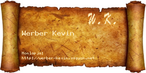 Werber Kevin névjegykártya